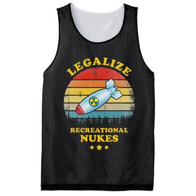 Legalize Recreational Nukes Funny Vintage Mesh Reversible Basketball Jersey Tank