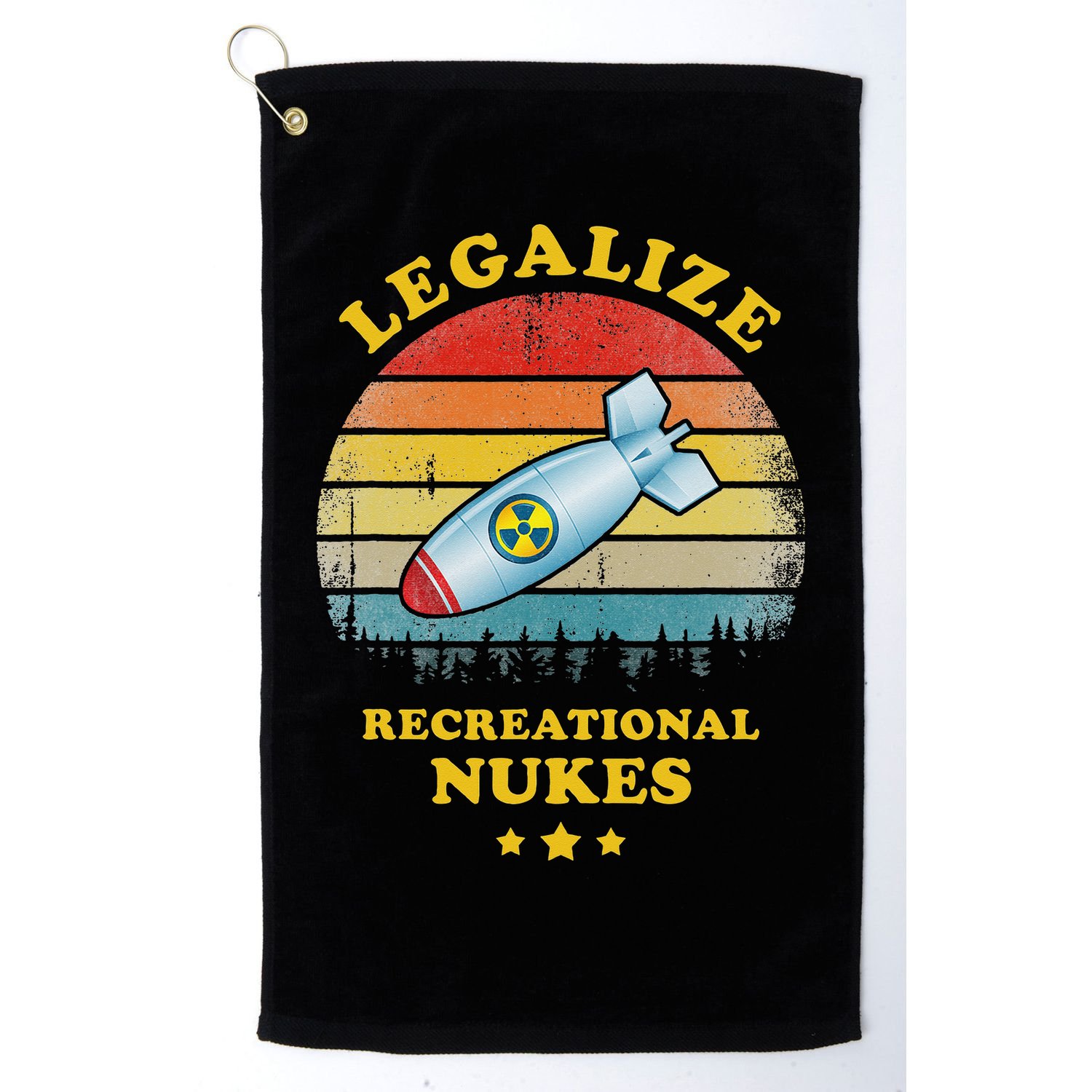 Legalize Recreational Nukes Funny Vintage Golf Towel