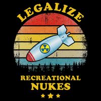 Legalize Recreational Nukes Funny Vintage Womens T-Shirt