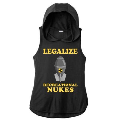 Legalize Recreational Nukes Ladies PosiCharge Tri-Blend Wicking Draft Hoodie Tank