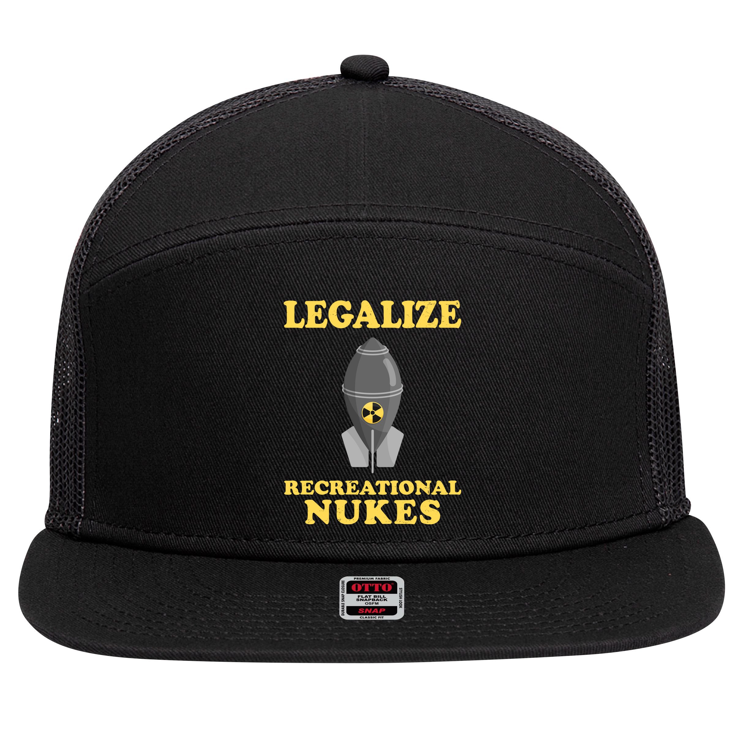 Legalize Recreational Nukes 7 Panel Mesh Trucker Snapback Hat