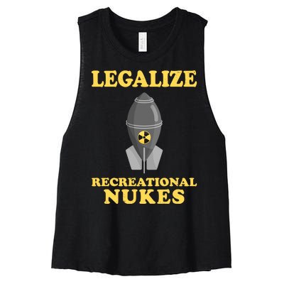 Legalize Recreational Nukes Women's Racerback Cropped Tank