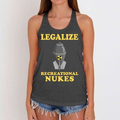 Legalize Recreational Nukes Women's Knotted Racerback Tank