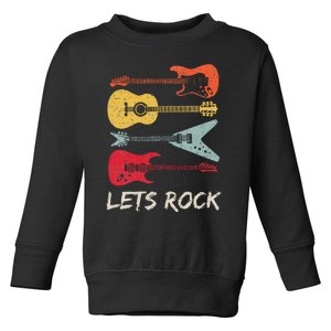 Lets Rock N Roll Guitar Retro Gift Men Women Toddler Sweatshirt