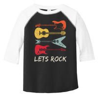 Lets Rock N Roll Guitar Retro Gift Men Women Toddler Fine Jersey T-Shirt