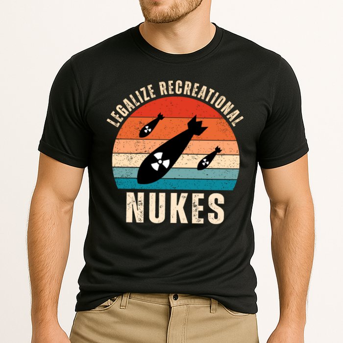 Legalize Recreational Nukes Funny Retro Cooling Performance Crew T-Shirt