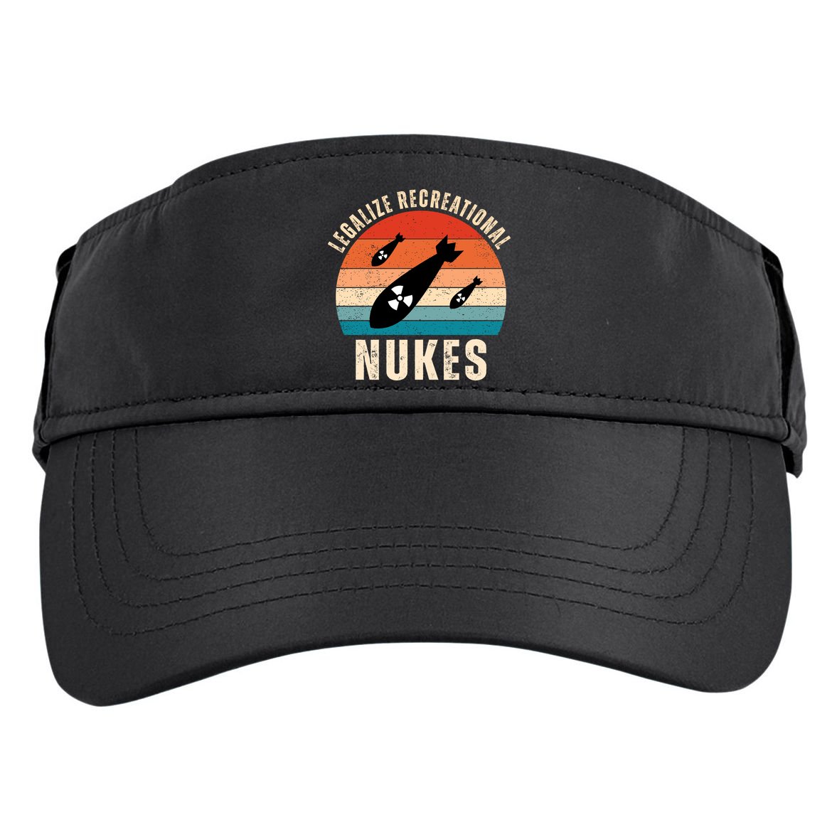 Legalize Recreational Nukes Funny Retro Adult Drive Performance Visor