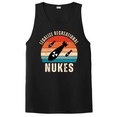 Legalize Recreational Nukes Funny Retro PosiCharge Competitor Tank