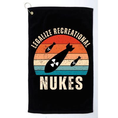 Legalize Recreational Nukes Funny Retro Golf Towel
