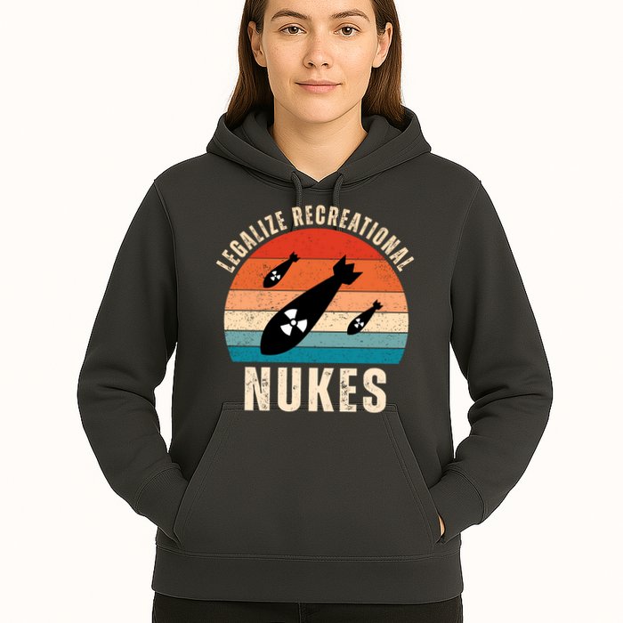 Legalize Recreational Nukes Funny Retro Hoodie