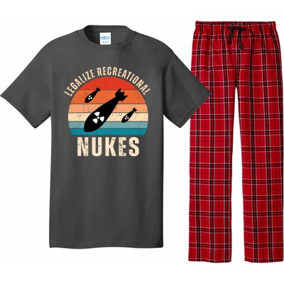 Legalize Recreational Nukes Funny Retro Pajama Set