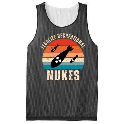 Legalize Recreational Nukes Funny Retro Mesh Reversible Basketball Jersey Tank