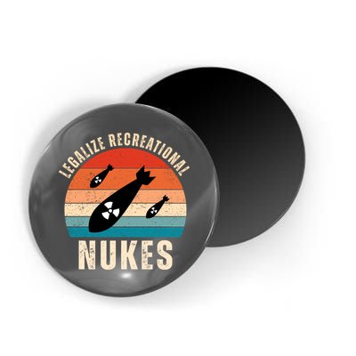 Legalize Recreational Nukes Funny Retro Magnet