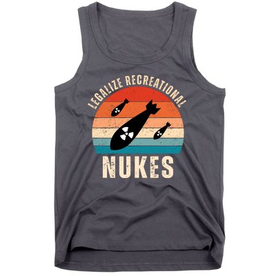 Legalize Recreational Nukes Funny Retro Tank Top