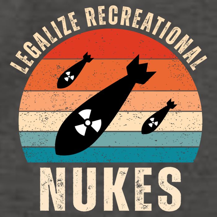 Legalize Recreational Nukes Funny Retro Vector Backpack