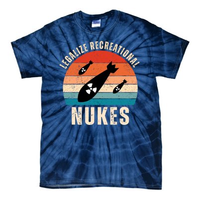 Legalize Recreational Nukes Funny Retro Tie-Dye T-Shirt