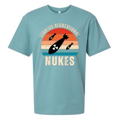 Legalize Recreational Nukes Funny Retro Sueded Cloud Jersey T-Shirt