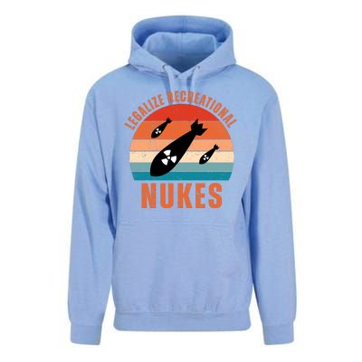 Legalize Recreational Nukes Funny Retro Unisex Surf Hoodie