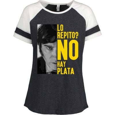 Lo Repito No Hay Plata Javier Milei Presidente  Enza Ladies Jersey Colorblock Tee