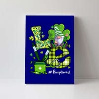 Love Receptionist Nurse Stethoscope Gnome St Patricks Day Gift Canvas