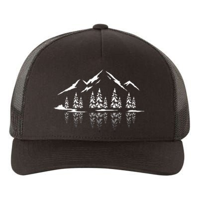 Landscape Reflection Nature Trees Forest Outdoor Mountain Yupoong Adult 5-Panel Trucker Hat