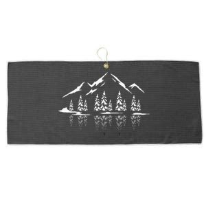 Landscape Reflection Nature Trees Forest Outdoor Mountain Large Microfiber Waffle Golf Towel