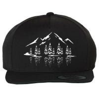 Landscape Reflection Nature Trees Forest Outdoor Mountain Wool Snapback Cap