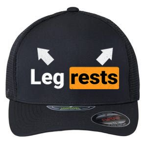 Leg Rests Naughty Dad Jokes Funny Adult Humour Father's Day Flexfit Unipanel Trucker Cap