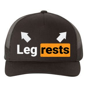 Leg Rests Naughty Dad Jokes Funny Adult Humour Father's Day Yupoong Adult 5-Panel Trucker Hat