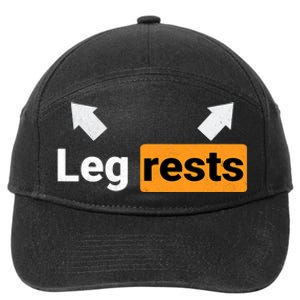 Leg Rests Naughty Dad Jokes Funny Adult Humour Father's Day 7-Panel Snapback Hat