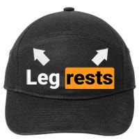 Leg Rests Naughty Dad Jokes Funny Adult Humour Father's Day 7-Panel Snapback Hat