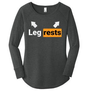 Leg Rests Naughty Dad Jokes Funny Adult Humour Father's Day Women's Perfect Tri Tunic Long Sleeve Shirt