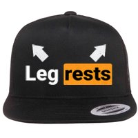 Leg Rests Naughty Dad Jokes Funny Adult Humour Father's Day Flat Bill Trucker Hat