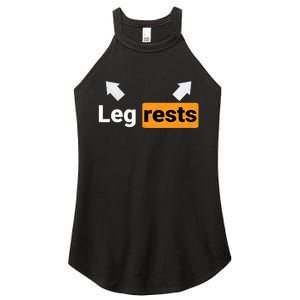 Leg Rests Naughty Dad Jokes Funny Adult Humour Father's Day Women's Perfect Tri Rocker Tank