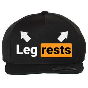 Leg Rests Naughty Dad Jokes Funny Adult Humour Father's Day Wool Snapback Cap