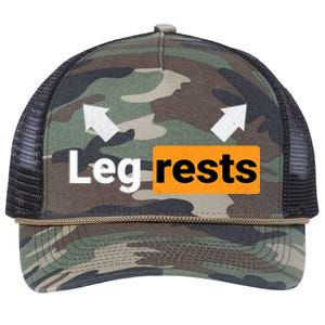 Leg Rests Naughty Dad Jokes Funny Adult Humour Father's Day Retro Rope Trucker Hat Cap