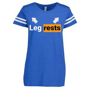 Leg Rests Naughty Dad Jokes Funny Adult Humour Father's Day Enza Ladies Jersey Football T-Shirt