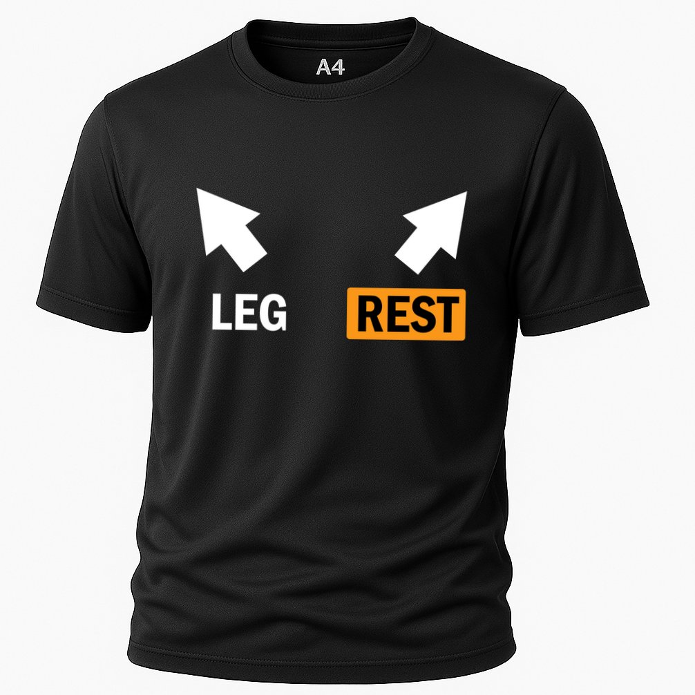 Leg Rests Naughty Dad Jokes Funny Adult Humor Dirty Dad Joke Cooling Performance Crew T-Shirt