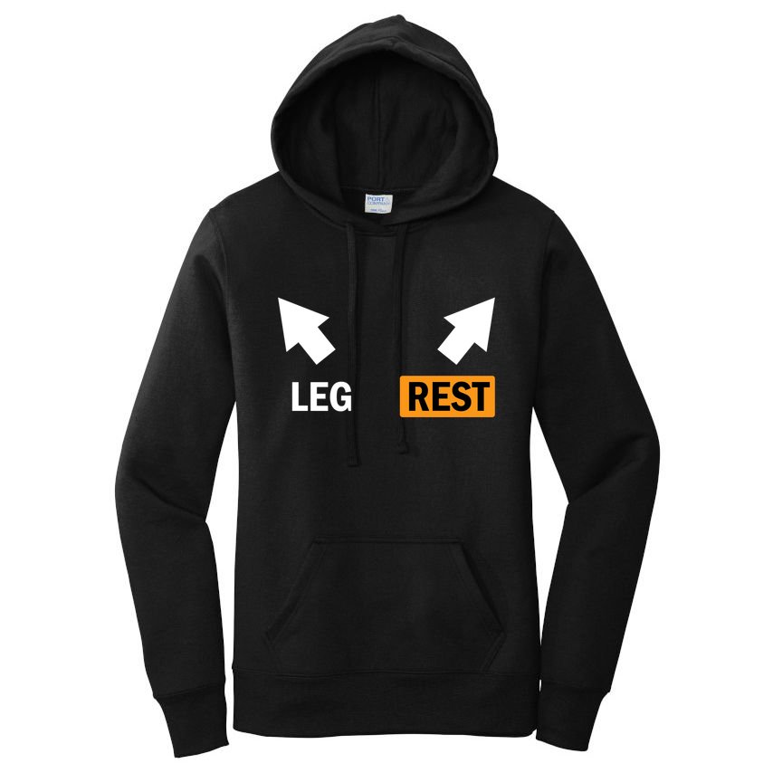 Leg Rests Naughty Dad Jokes Funny Adult Humor Dirty Dad Joke Women's Pullover Hoodie