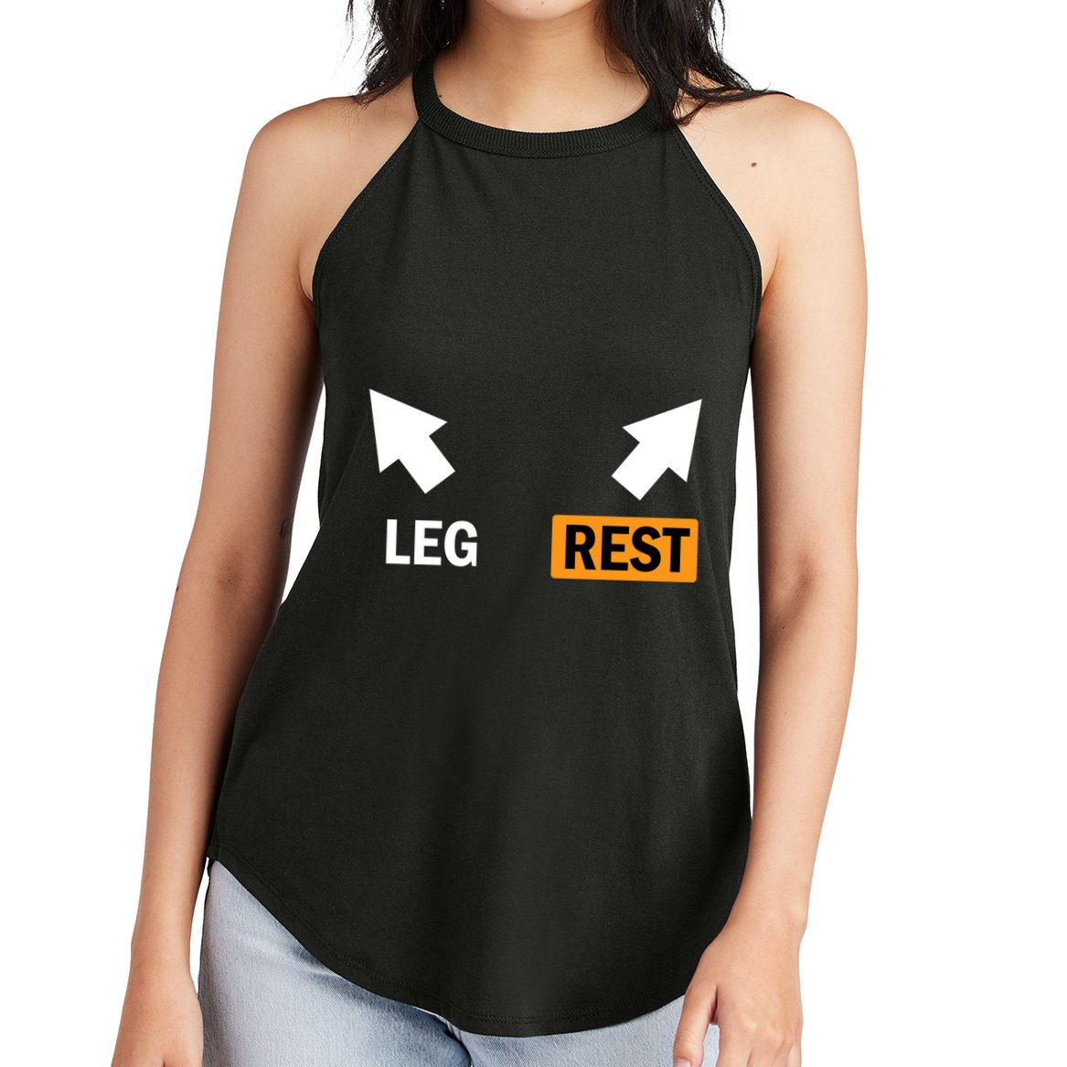 Leg Rests Naughty Dad Jokes Funny Adult Humor Dirty Dad Joke Women's Perfect Tri Rocker Tank
