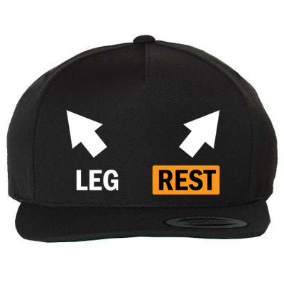 Leg Rests Naughty Dad Jokes Funny Adult Humor Dirty Dad Joke Wool Snapback Cap