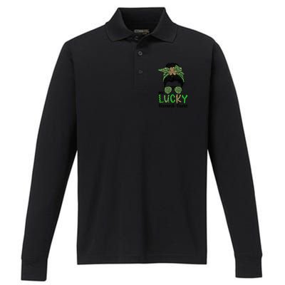 Lucky Research Nurse St Patricks Day Research Nursing Great Gift Performance Long Sleeve Polo