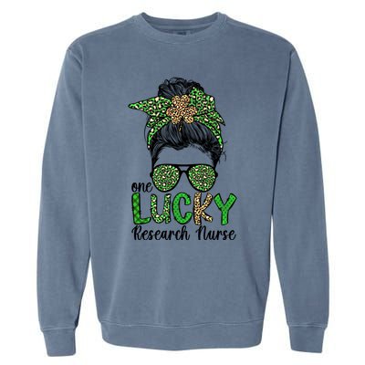 Lucky Research Nurse St Patricks Day Research Nursing Great Gift Garment-Dyed Sweatshirt