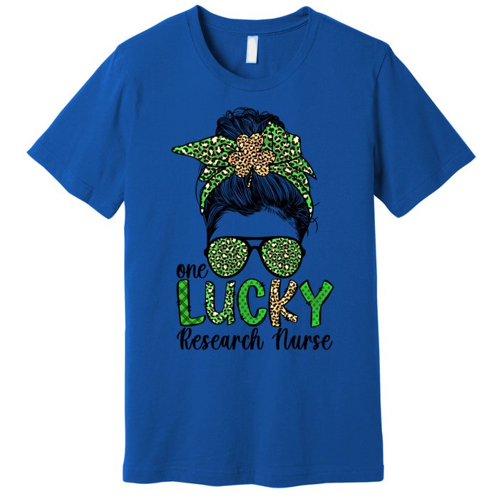 Lucky Research Nurse St Patricks Day Research Nursing Great Gift Premium T-Shirt