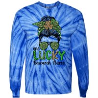 Lucky Research Nurse St Patricks Day Research Nursing Great Gift Tie-Dye Long Sleeve Shirt