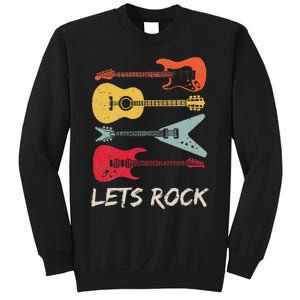 Lets Rock N Roll Guitar Retro Gift Men Women Sweatshirt