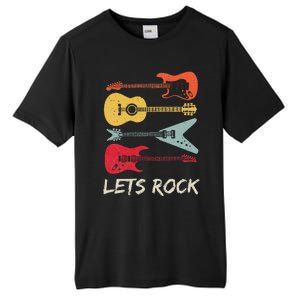 Lets Rock N Roll Guitar Retro Gift Men Women Tall Fusion ChromaSoft Performance T-Shirt