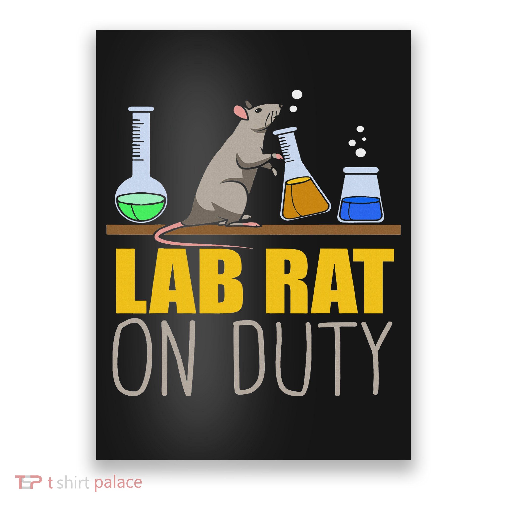 Lab Rat On Duty Chemistry Mouse Lab Rat Poster
