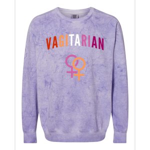 Lesbian Rights Or Valentines Day Or Vagitarian Great Gift Colorblast Crewneck Sweatshirt