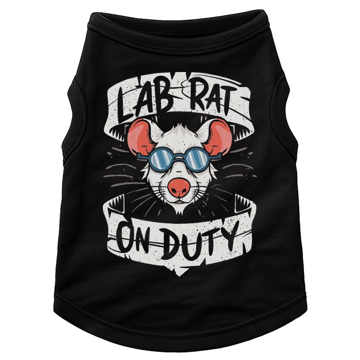 Lab Rat On Duty. Hilarious Lab Technician Science Enthusiast Doggie Tank